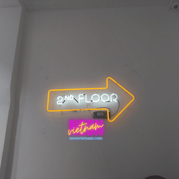 2nd Floor Glass Neon Sign