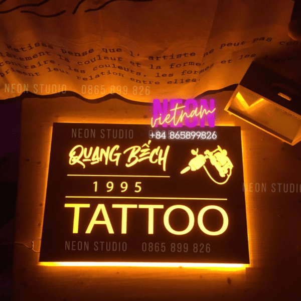 Quang Bếch Tattoo 1995 Studio Backlit Light Box