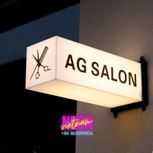 AG Salon Frameless Light Box Sign