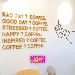Bad Day Good Day Stressed Inspired Coffee Wood Letter