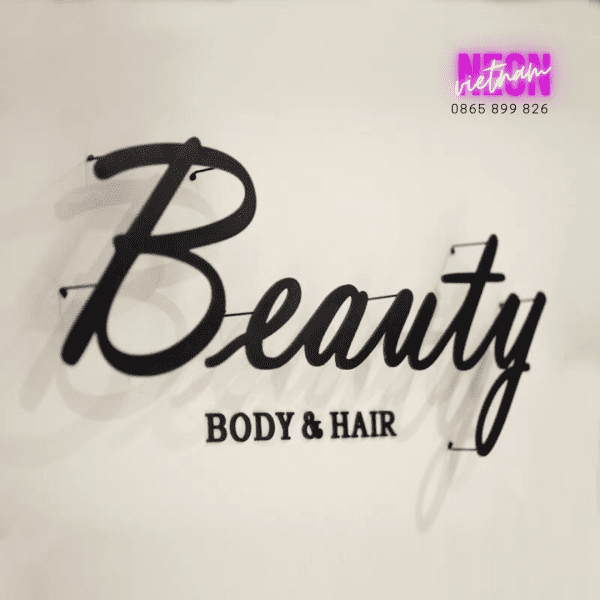 Beauty Body And Hair Floating Metal Letter