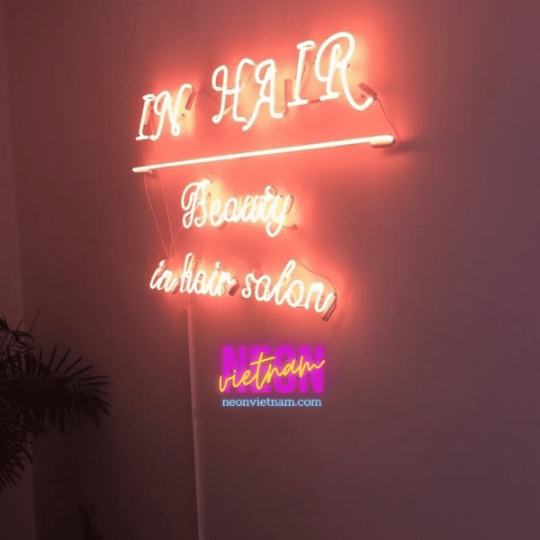 Beauty In Hair Salon Glass Neon Sign