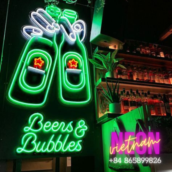 Beers & Bubbles Led Neon Sign