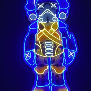 Blue Boba Fett Star Wars UV Print Neon Sign