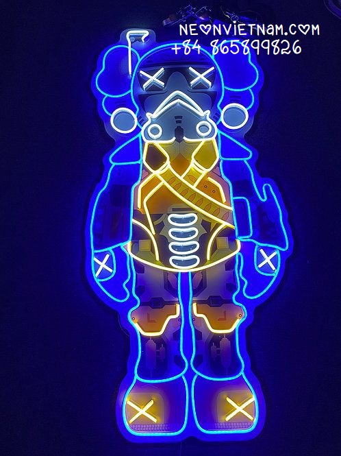 Blue Boba Fett Star Wars UV Print Neon Sign