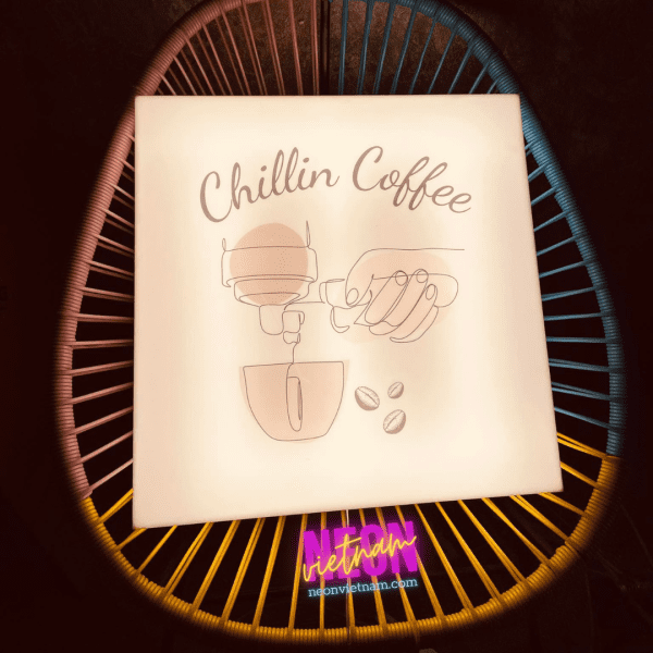 Chillin Coffee Frameless Light Box Sign