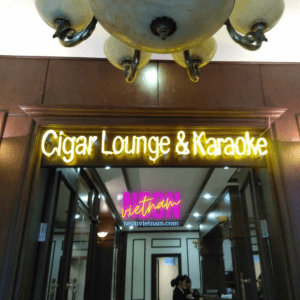 Cigar Lounge & Karaoke Glass Neon Sign