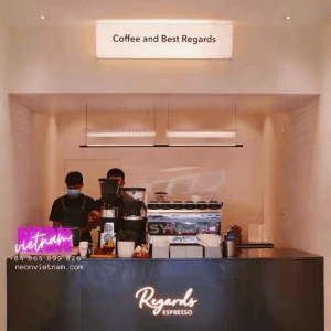 Coffee And Best Regards Frameless Light Box Sign