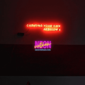 Creating Your Own Freedom Glass Neon Sign