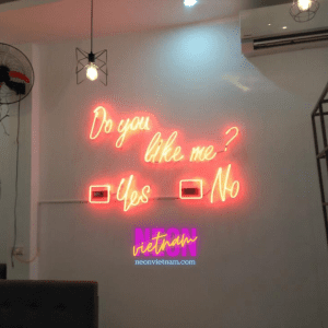 Do You Love Me Glass Neon Sign