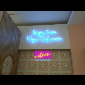 Do You Love Me Yes Of Course Glass Neon Sign