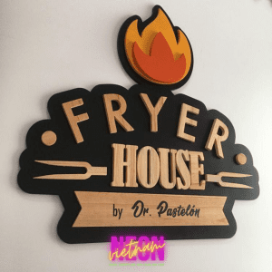 Fryer House Wood Letter