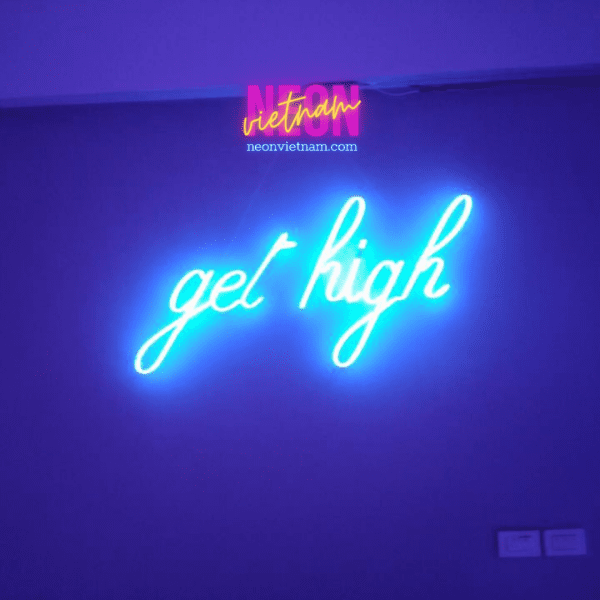Get High Glass Neon Sign
