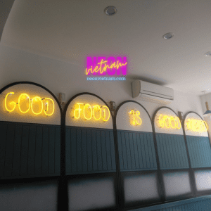Good Food Is Good Mood Glass Neon Sign