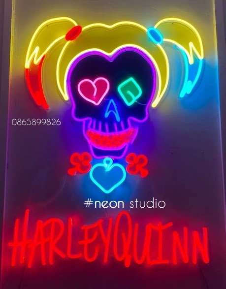 Harley Quinn Uv Print Neon Sign
