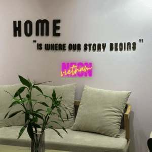 Home Is Where Our Story Begins Wood Letter