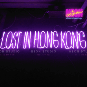 Lost In Hong Kong Glass Neon Sign
