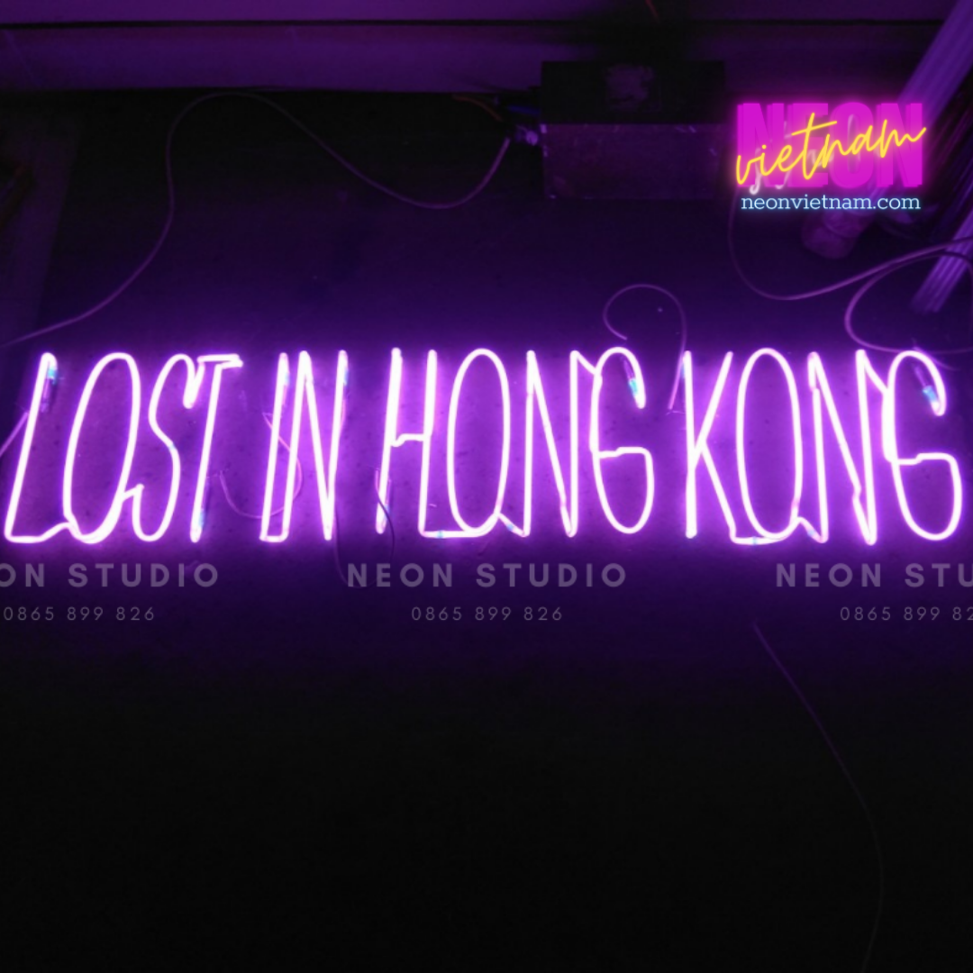 Lost In Hong Kong Glass Neon Sign