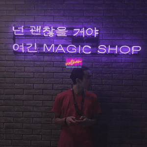 Magic Shop Glass Neon Sign