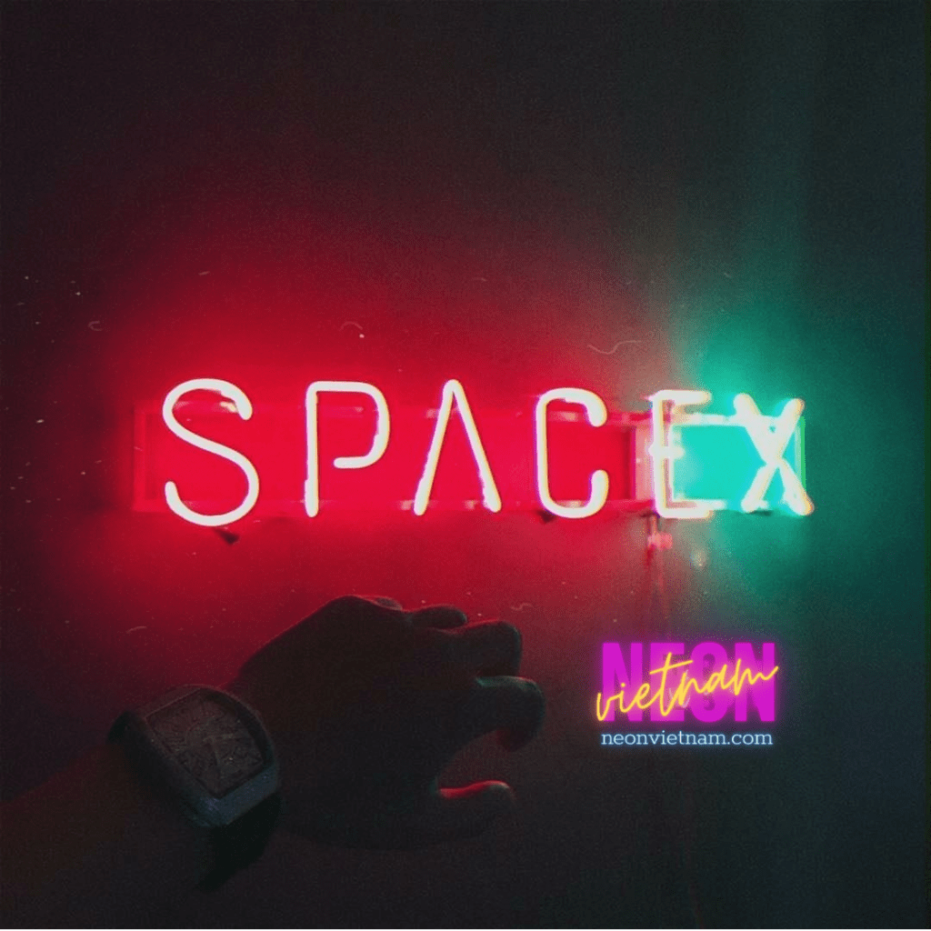 Spacex Glass Neon Sign - Neon Viet Nam