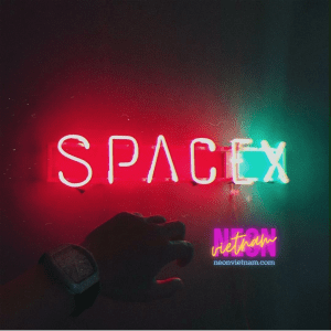 Spacex Glass Neon Sign