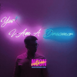 Yes I Am A Dreamer Glass Neon Sign
