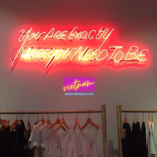 You Are Exactly Where You Need To Be Glass Neon Sign