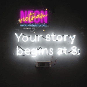 Your Story Begins At 8 Glass Neon Sign