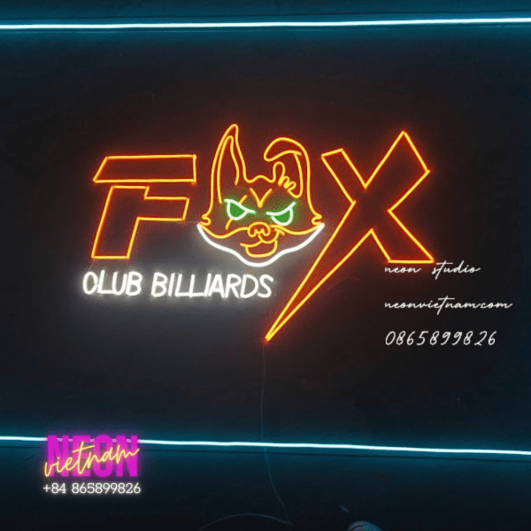 Fox Club Billiard Led Neon Sign