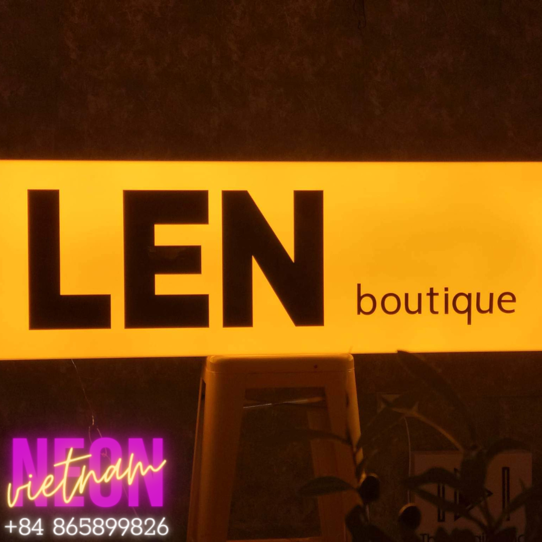 Len Boutique Frameless Light Box Sign