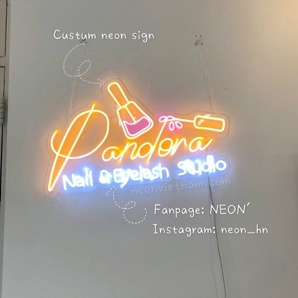 Pandora Nail & Eyelash Studio Led Neon Sign