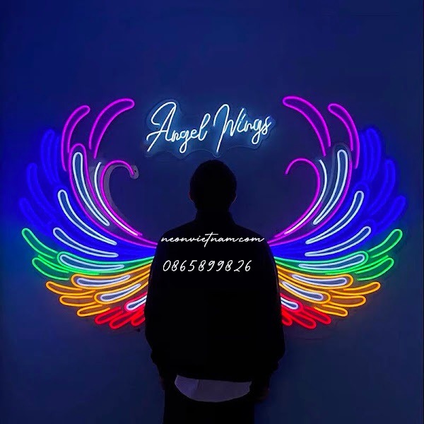 Angel Rainbow Wing Led Neon Sign