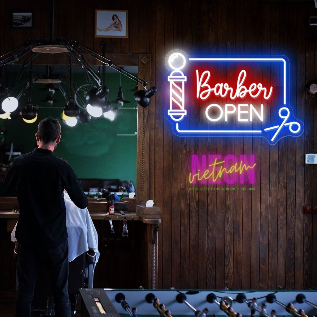 Barber Open Led Neon Sign