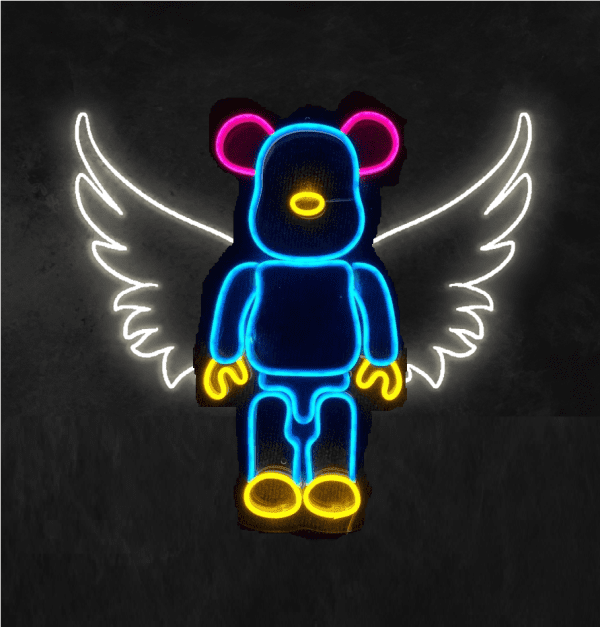 Bearbrick Wings Led Neon Sign