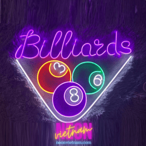 Billiards Logo Led Neon Sign
