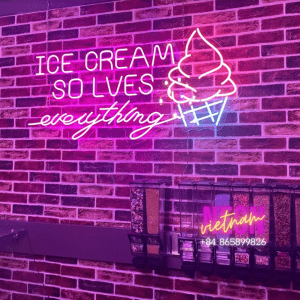 Ice Cream Solve Everything Led Neon Sign