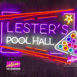 Lester's Pool Hall Billiard Pool Club Led Neon Sign