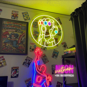 Thanos Infinity Gauntlet Spiderman Led Neon Sign