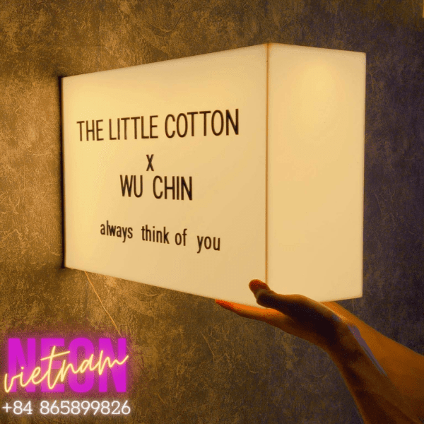 The Little Cotton Frameless Light Box Sign