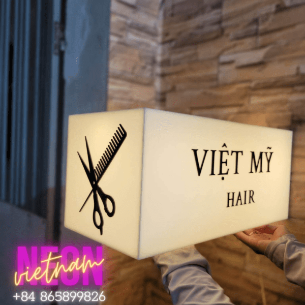Viet My Hair Salon Frameless Light Box Sign