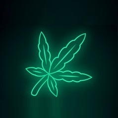 Weed Cannabis Leaf Led Neon Sign