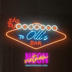 Welcome To Olli's Bar Led Neon Sign