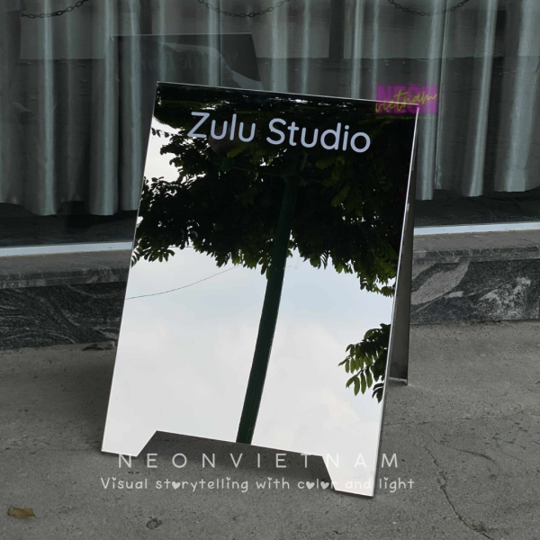 Mirror Stainless Steel Foldable A-Frame Sign - Image 8