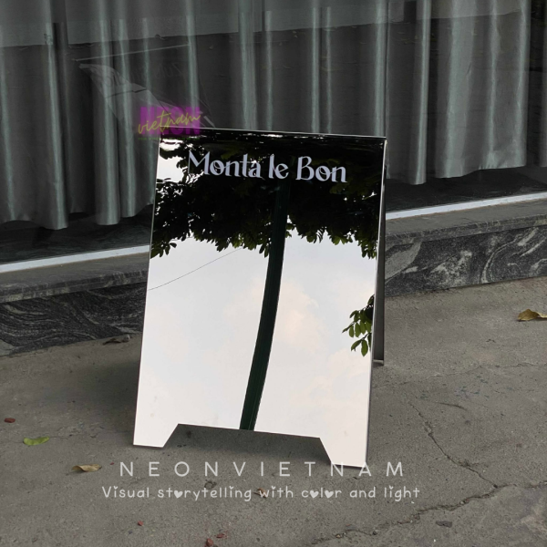 Mirror Stainless Steel Foldable A-Frame Sign - Image 9