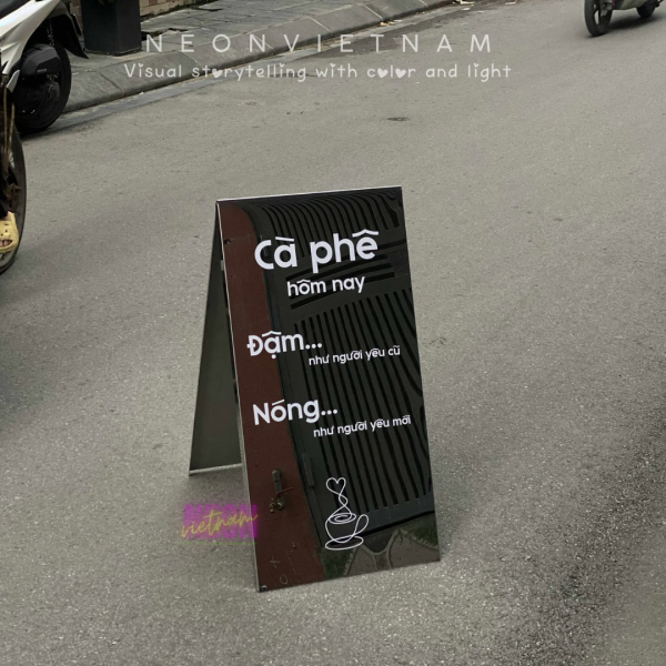 Foldable Mirror Stainless Steel A-Frame Sign - Image 6