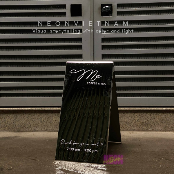 Foldable Mirror Stainless Steel A-Frame Sign - Image 7