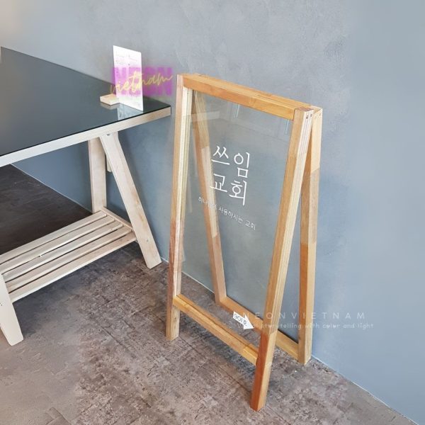 wooden standy sidewalk sign - Image 9