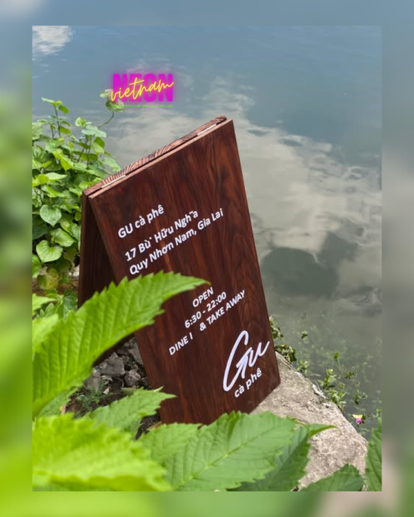 wooden standy sidewalk sign