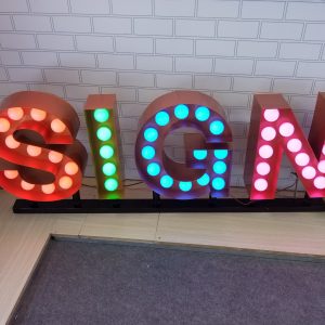 Marquee Light Bulb Letters