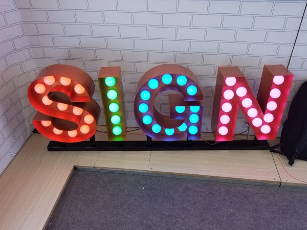 Marquee Light Bulb Letters